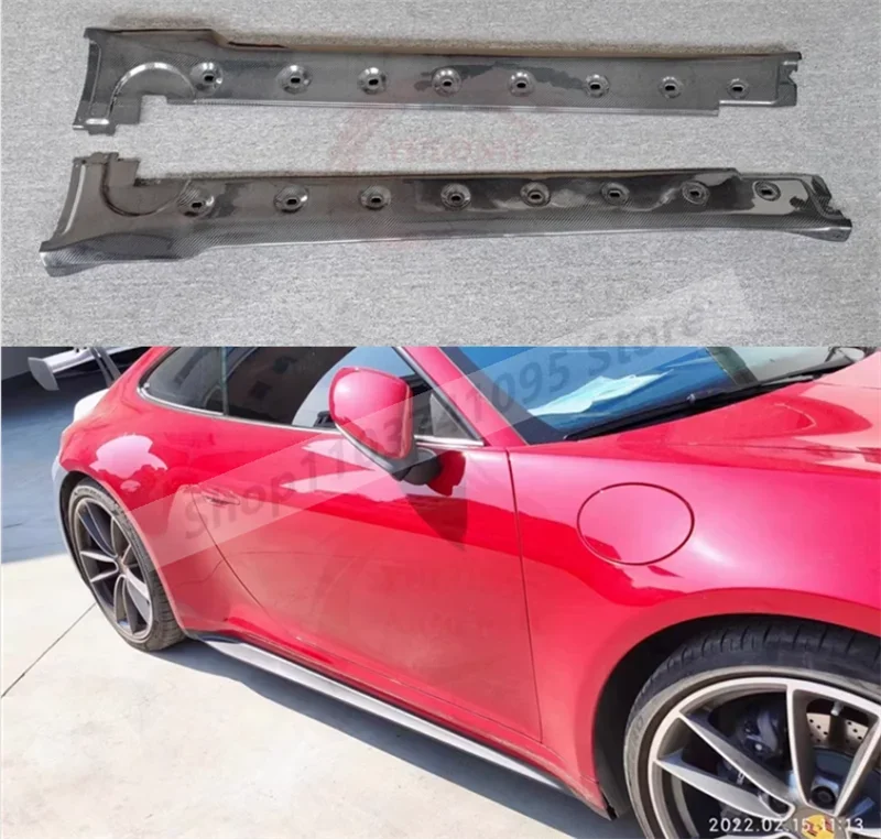 Комплект боковых удлинителей из углеродного волокна для Porsche 911 992 2019-2024 GT3 RS Style |