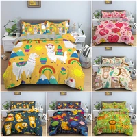 cartoon animal bedding set cute duvet cover set for kids children quilt cover set queen king size