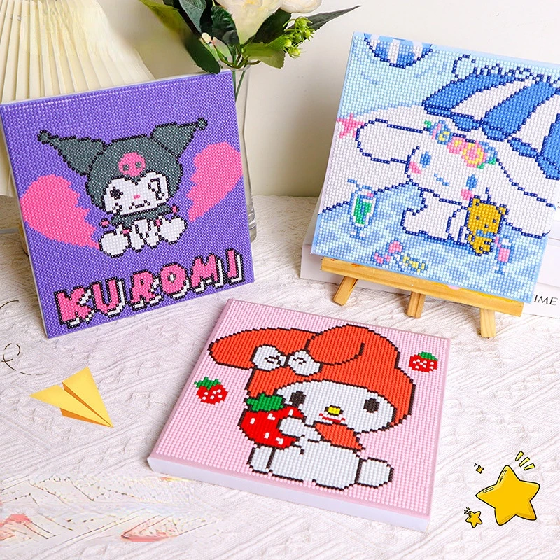 

2023 New Children's Full Diamond Painting Handmade Fun Diy Stickers Diamond Sanrio Diamond Stickers Wholesale for Kids Gift