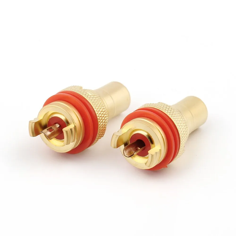 Audiophile RCA Jack Plug Copper Rhodium/Gold Plated CMC RCA Socket For Speakers Terminals Audio Wire Connectors Panel RCA Female