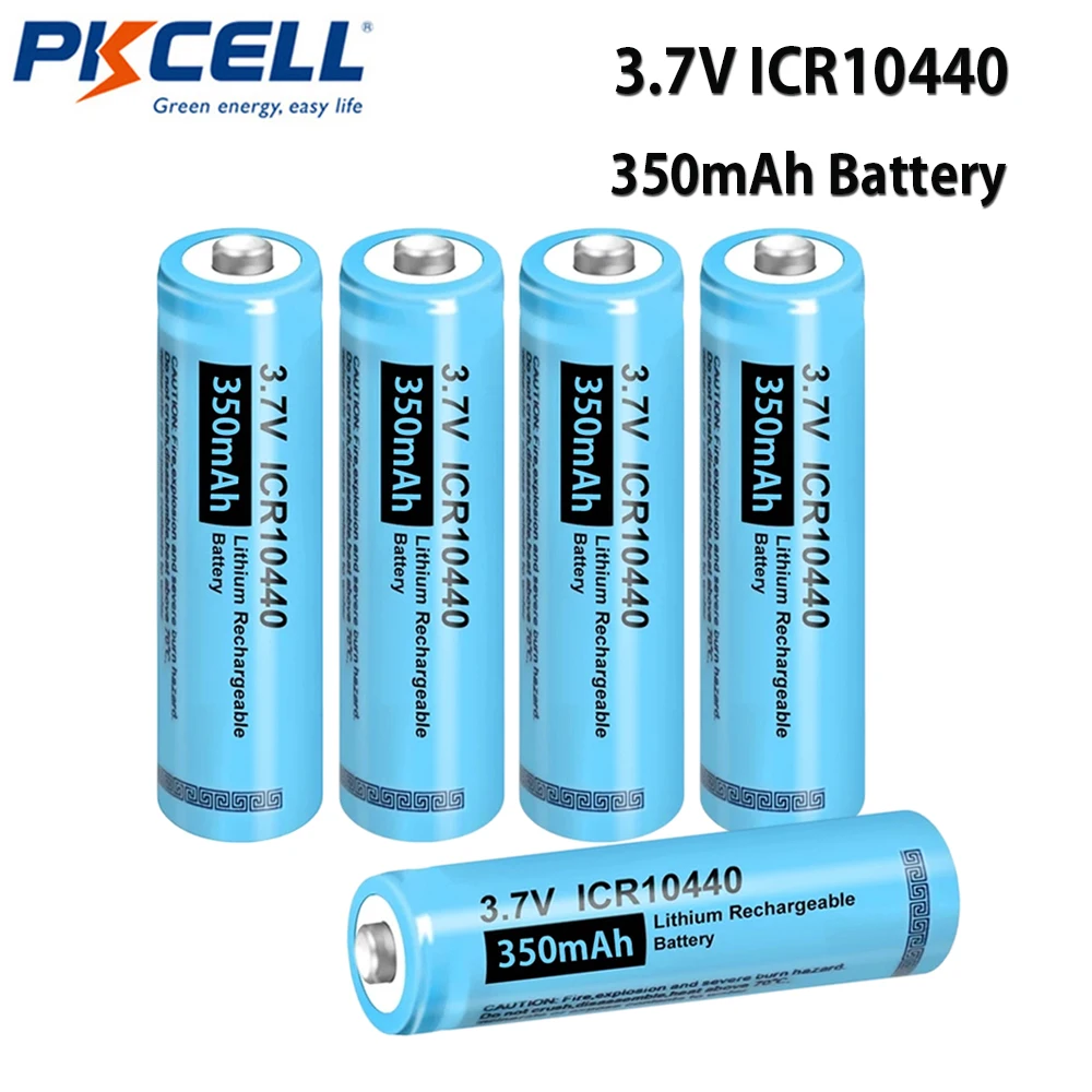 Аккумуляторные Литиевые Батарейки PKCELL ICR10440 AAA, 3,7 в, 350 мАч, 5 шт./20 шт.