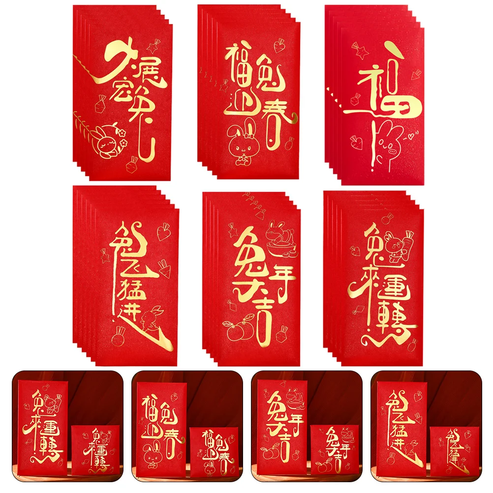 

Red Year Money Envelopes Envelope New Packet Rabbit Chinese Packets Bunny Pocket Zodiac Festival Wedding Paper The Spring