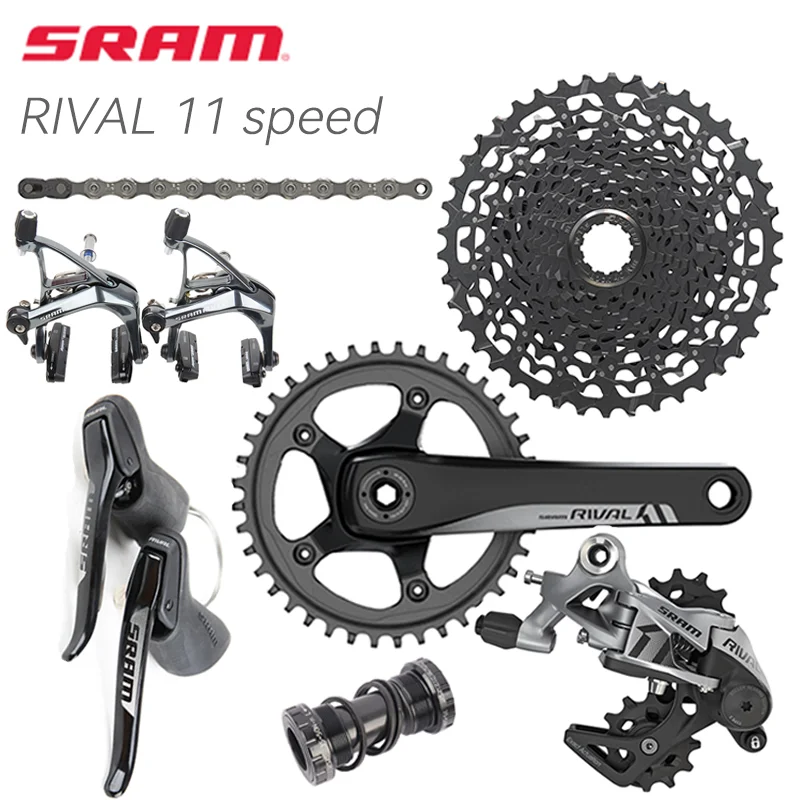 

SRAM RIVAL 1 1x11 11 speed Road Bike Bicycle 11v Mechanical Brake Groupset Bicycle Accessories 44T 170mm Crankset