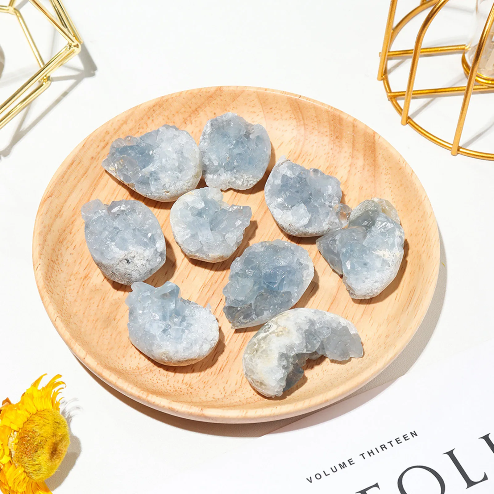 

Натуральный кластер минералов Селестина, 1 шт., шероховатый натуральный кварцевый необработанный камень, украшения для домашнего аквариума