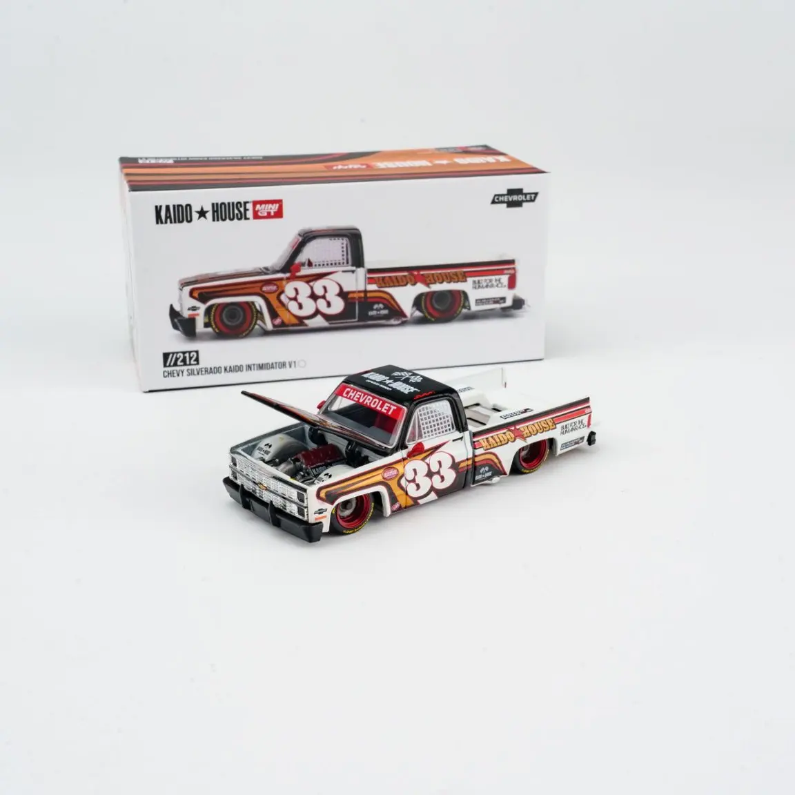 MINIGT 1:64 Модель автомобиля Chevrolet Silverado KAIDO Intimidator V1 из литого металла (art.: 3920dadb4dcaf) - 3920dadb4dcaf