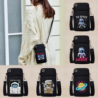 universal mobile phone bag for samsungiphonehuawei wallet case astronaut pattern arm shoulder case running sports pouch pocket