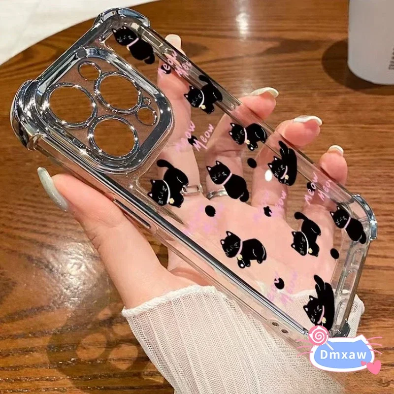 Для OPPO A97 A93S A78 A58X A57 A77 A7 A5S A12 F11 Find X7 Ultra Reno 8Z 7Z 8 7 Lite Чехол для телефона с милым черным