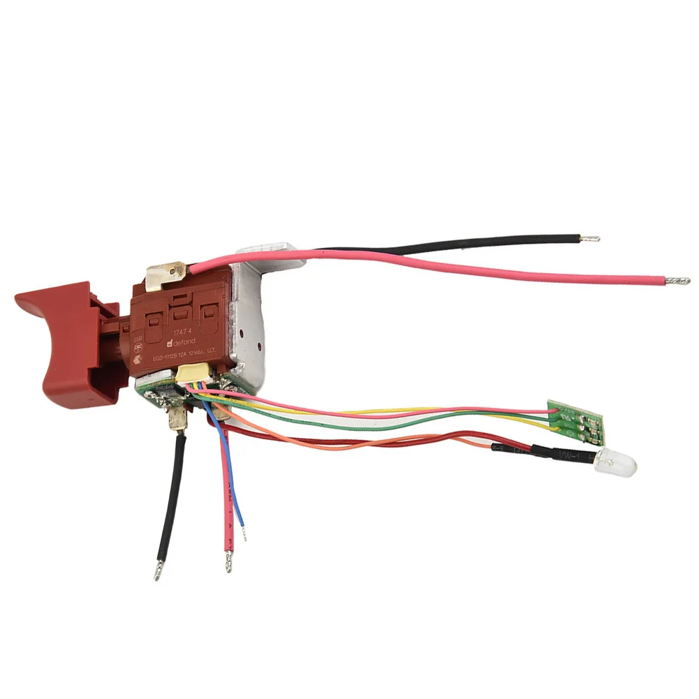 

Electric Drill Dustproof Speed Control Push Button Trigger Switch Power Tool Screwdriver Speed Switch EGD-1112B 12VDC 12A