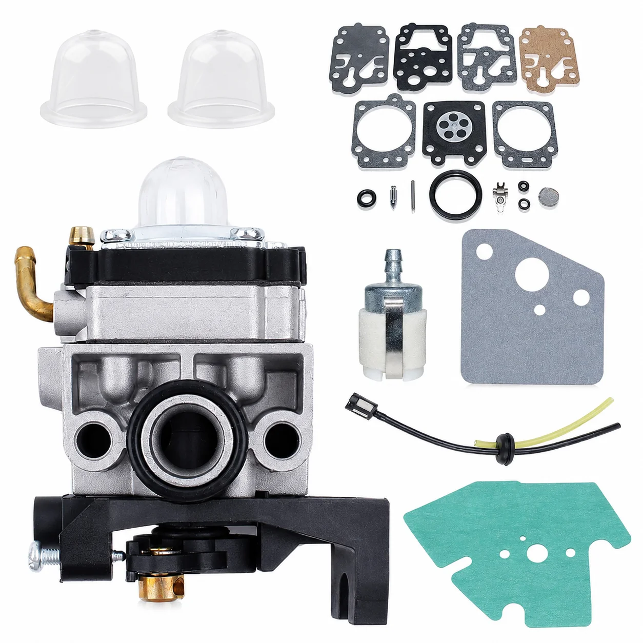 Фото Комплект карбюратора для триммеров Honda GX35 GX35NT HHT35S HHT35 FG110(K1) UMC435, топливная трубка и втулка, замена 16100-Z0Z-815 16100-Z0H-053 WYB-16C №2