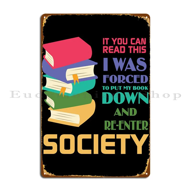 

Книги для чтения, металлический знак, заржавый клуб, дизайнерский клубный оловянный плакат