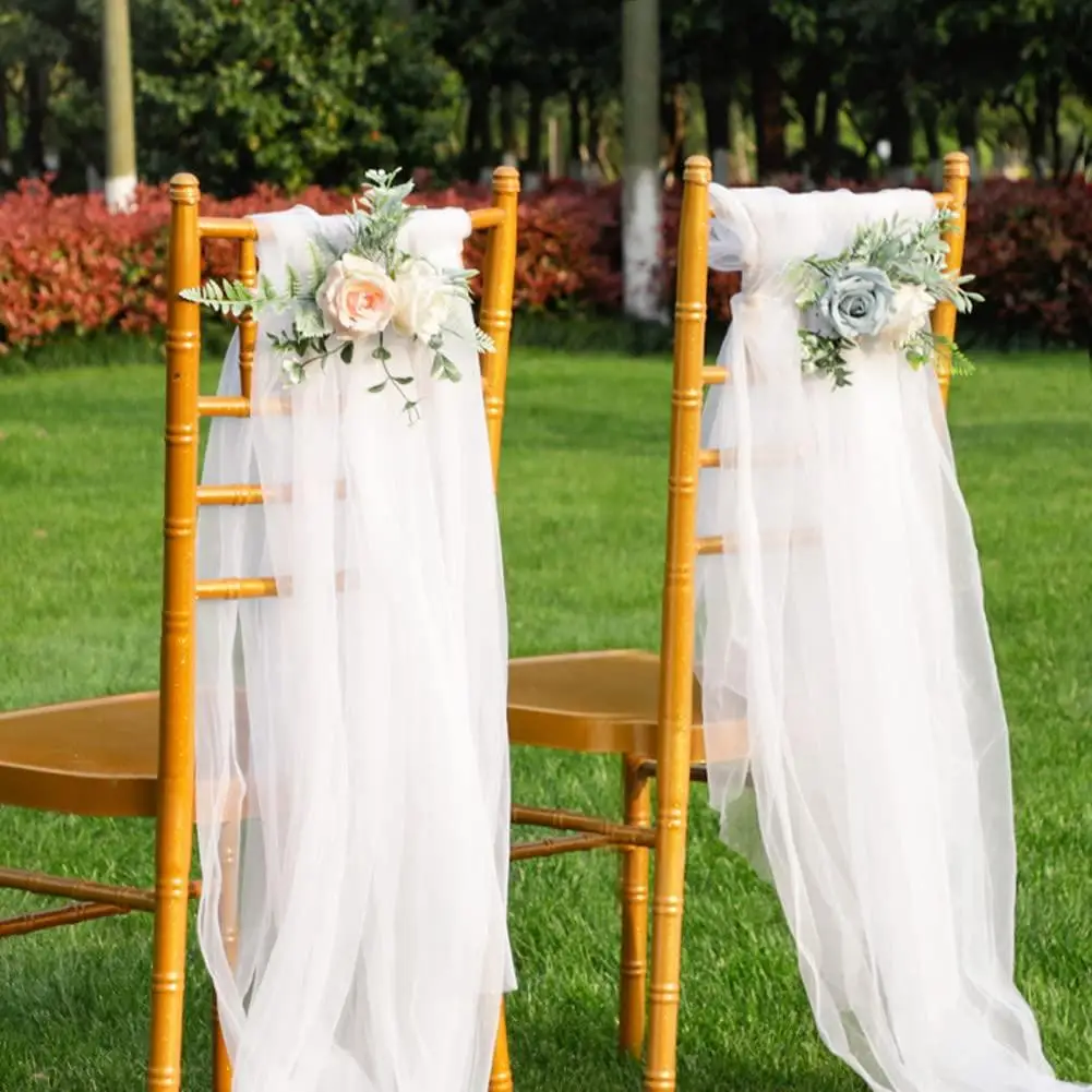 

YOUZI Artificial Chair Back Flower Simulation Fake Decorative Flower Outdoor Wedding Landscaping Layout Prop