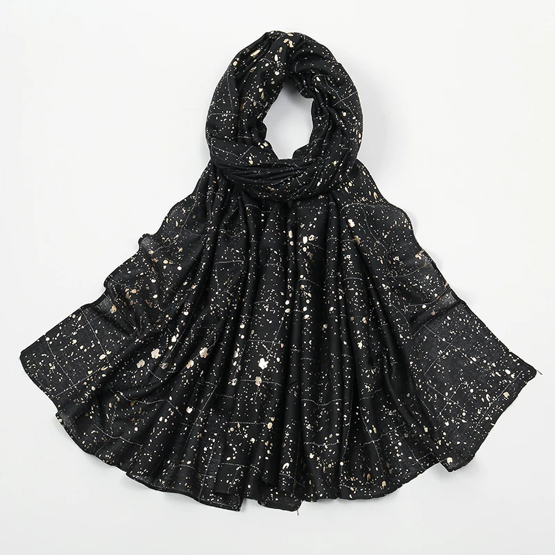 Блестящие платки с золотым блеском для мусульманской женщины элегантные женские