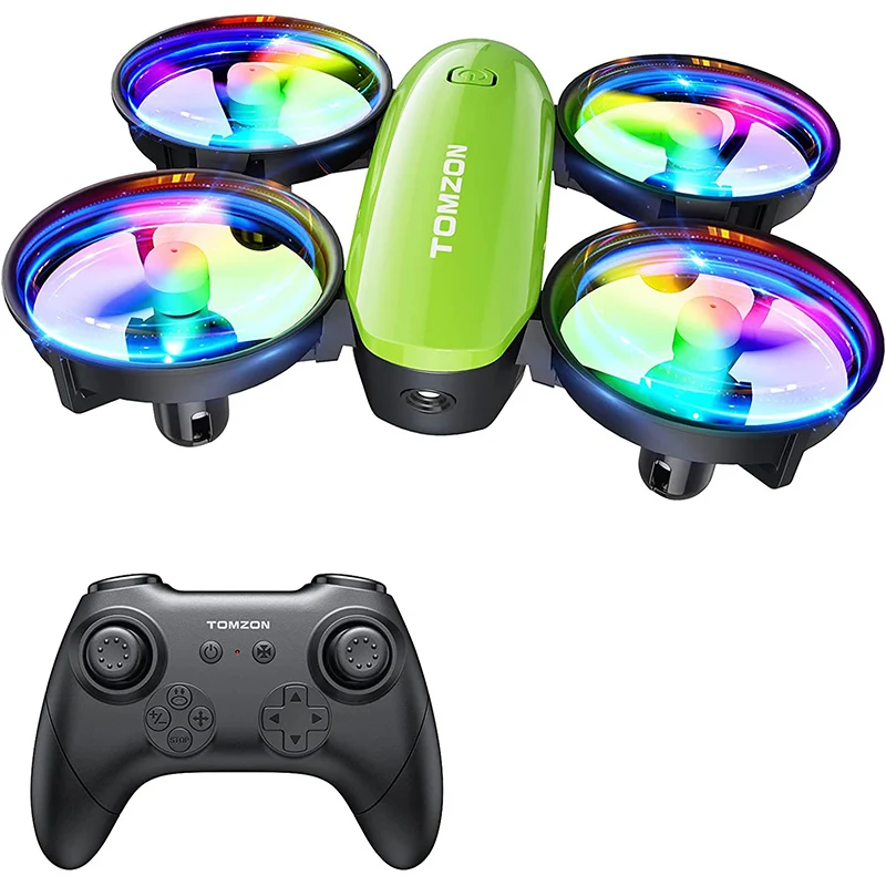 TOMZON A23 Mini Drone Dazzling LED Dron 3 Speed Mode RC Quadcopter 3D Flip Headless Helicopter Circle Fly Drones for Kids Toys