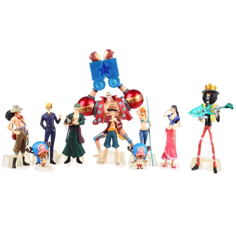 Аниме ONE Piece 10 моделей Monkey D Luffy Zoro Nami Usop Sanji Chopper Nico Robin Фрэнки Брук новый мир 2 года