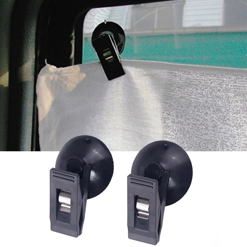 

2/4/8pcs Portable Car Suction Cup Clip Interior Window Clip Sucker Removable Holder for Sunshade Curtain Ticket Car Accessories
