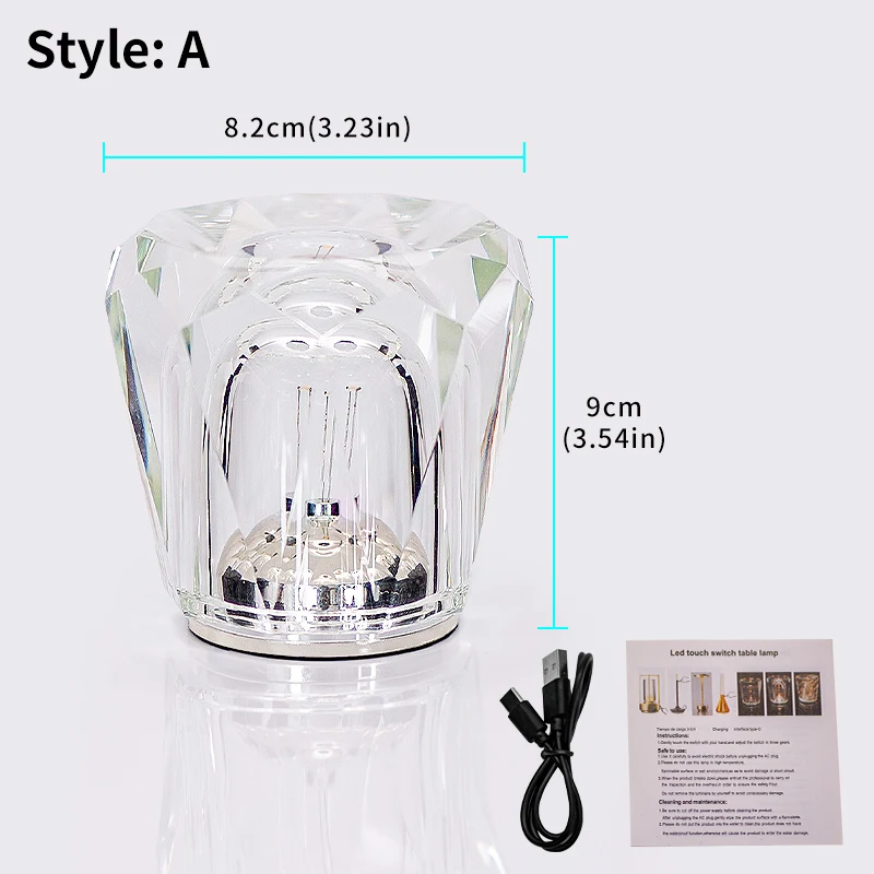 

БENEWTON Кристальная настольная лампа