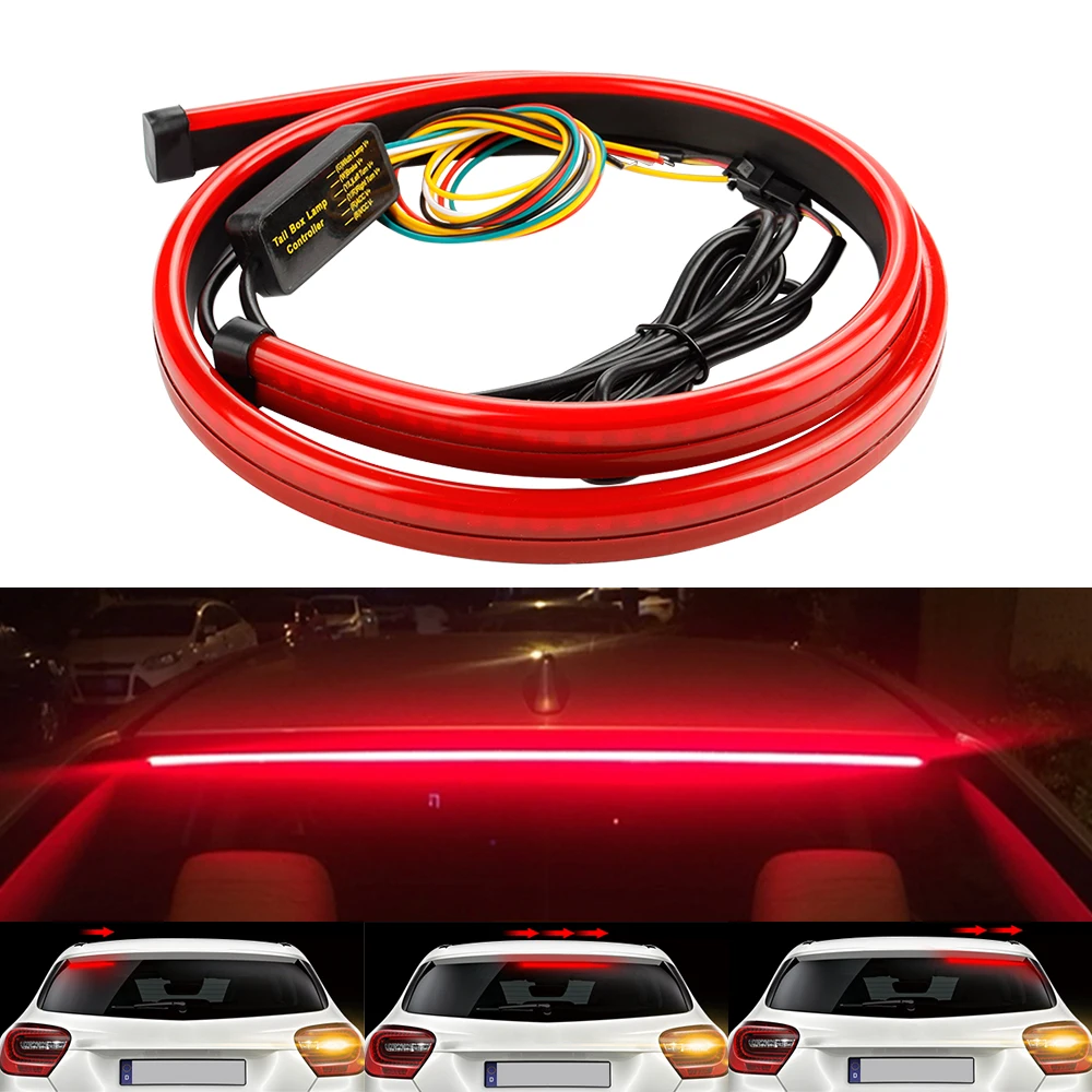 

OKEEN 100 см светодиодный стоп-светильник с высоким креплением для автомобиля Предупреждение ющий стоп-сигнал многофункциональный третий торм...