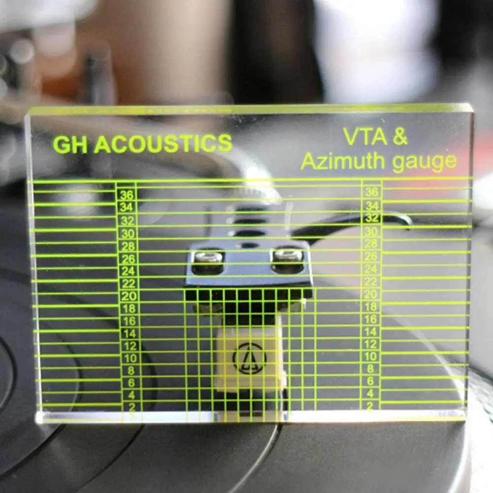 VTA Balance And Azimuth Adjustment Ruler Vinyl Record Player Measuring Phono Tonearm VTA/Cartridge Azimuth Ruler Bag