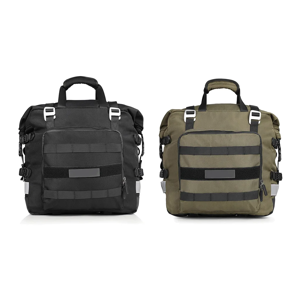 

Polyester Motorcycle Side Bag Replacement Reflective Zipper Fast Release Large Capacity 20L Bags Pouch Organizer