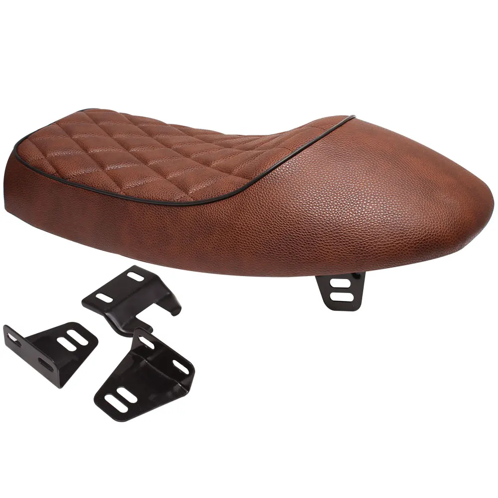 Мотоциклетное черное седло Cafe в винтажном стиле Racer Brat Hump для Yamaha Kawasaki Suzuki Honda CG125 -