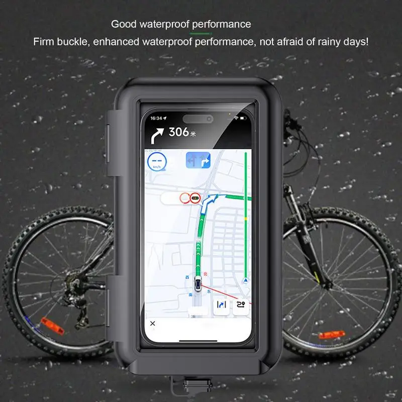 

360 Degree Rotatable Bike Phone Mount Waterproof Portable Weatherproof Handlebar Phone Bag Accessories Tools Bike Motorcycle ATV
