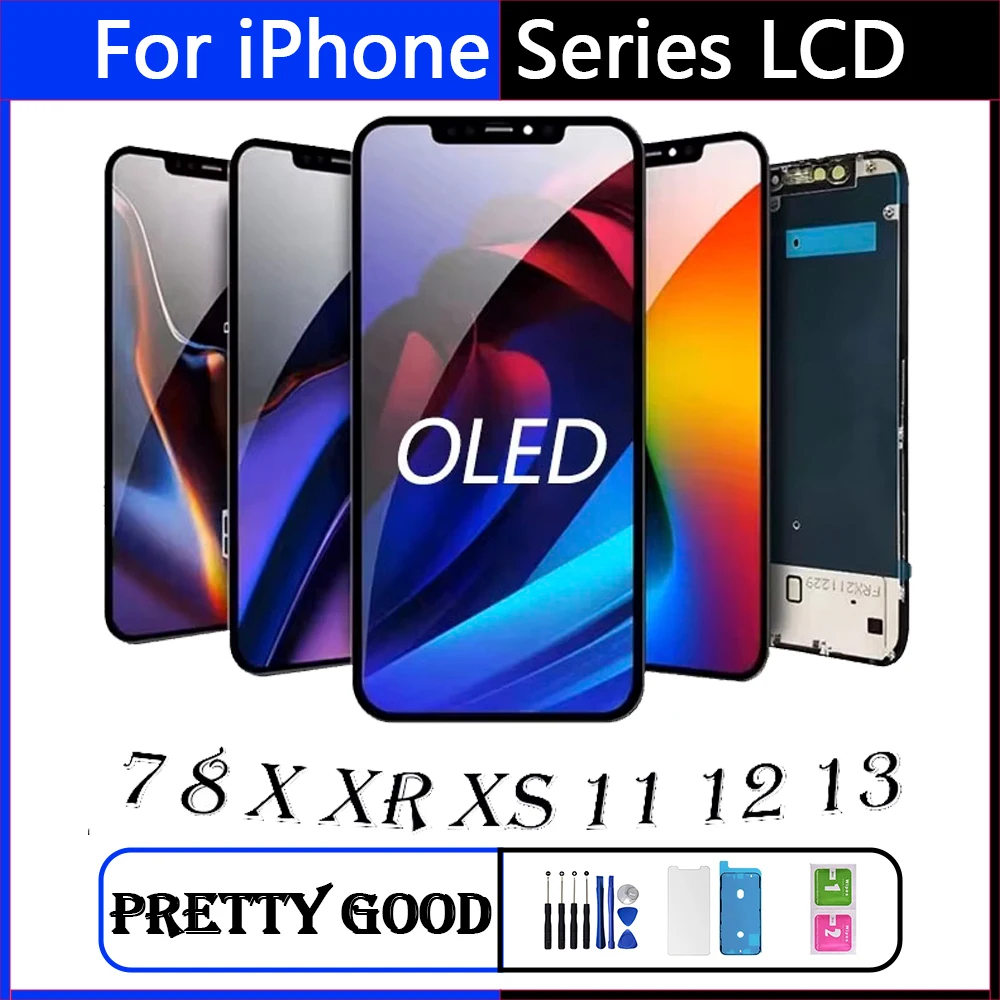 OLED-экран Для iPhone 7/8 Plus/X/XS/11/12 PRO MAX — Емкостный Сенсорный Дисплей С 3D-сенсорной