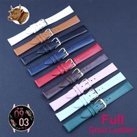 real animal skin watch band handmade full grain leather watch strap bracelet accessories green bule pink soft thin top quality