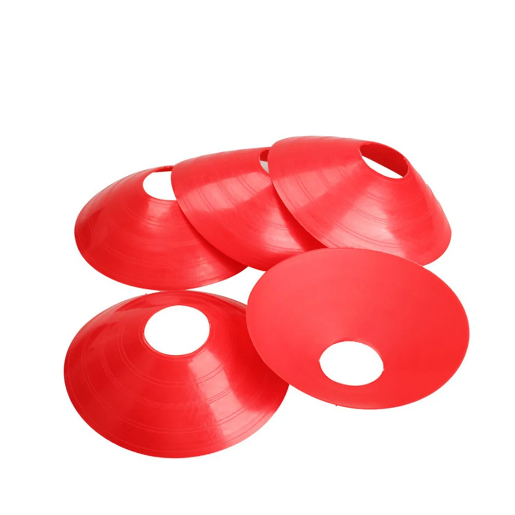 

20pcs Marker Discs Football Soccer Rugby Round Cones Sports Equipment for Fitness Training (Red)