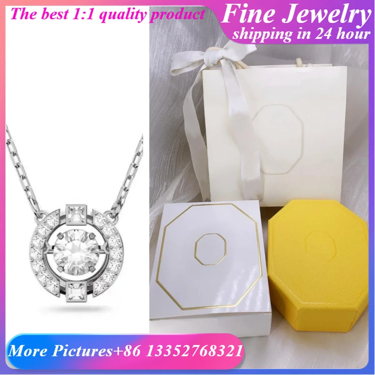 2024 Модное Женское Круглое Блестящее Ожерелье Для Танцев Высококачественные