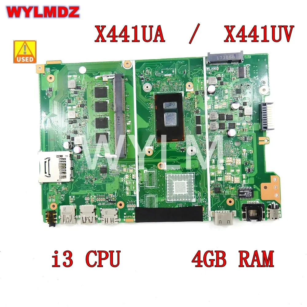 

Used X441UA i3 CPU 4GB RAM Mainboard For ASUS X441UV F441U A441U X441UAK URK X441UAR X441U X441UVK X441UB Laptop Motherboard