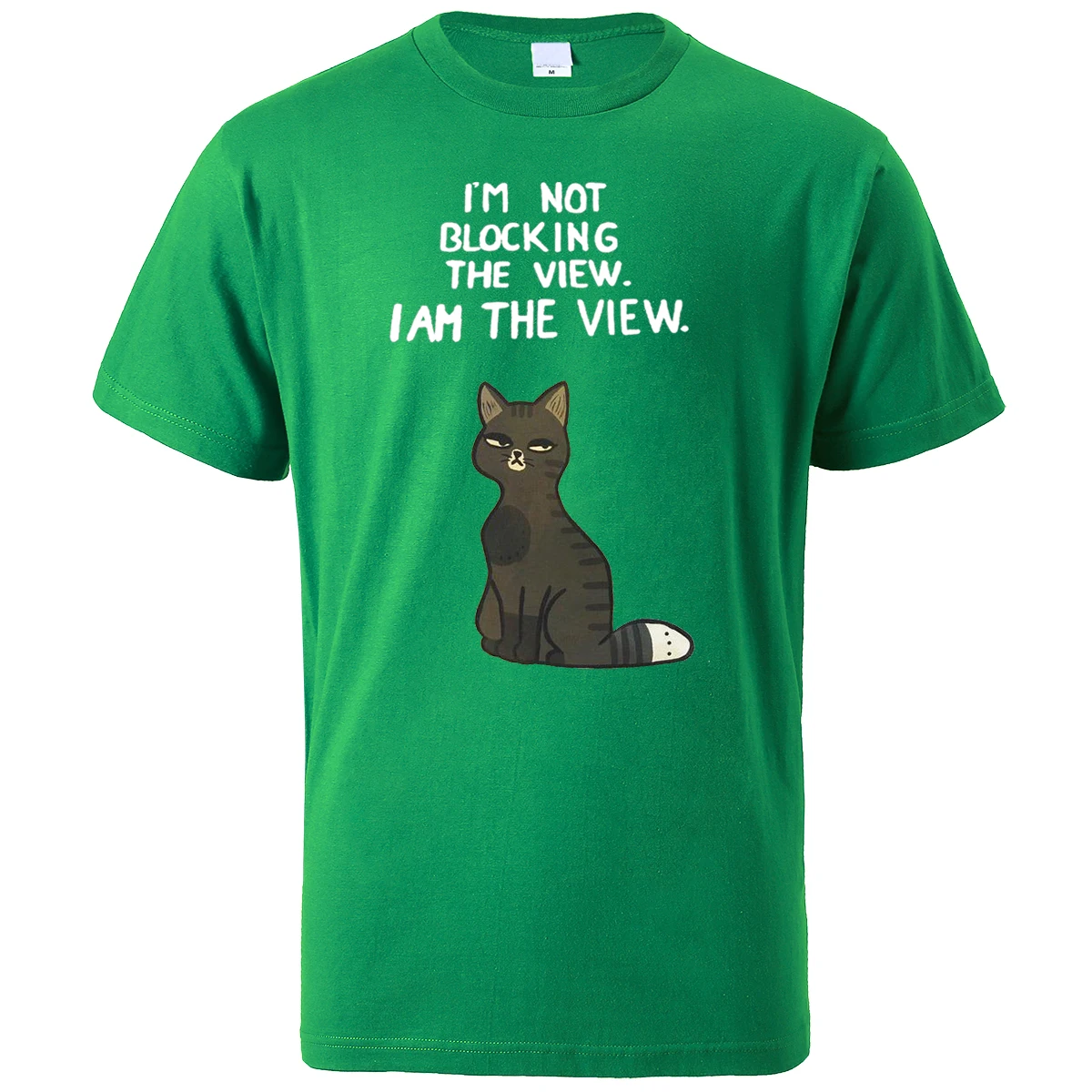 Футболка мужская с принтом милого кота летняя Удобная хлопковая футболка