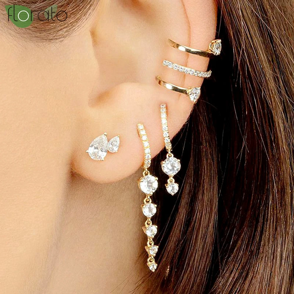 

Женские серьги-кольца из серебра 925 пробы, с изумрудом