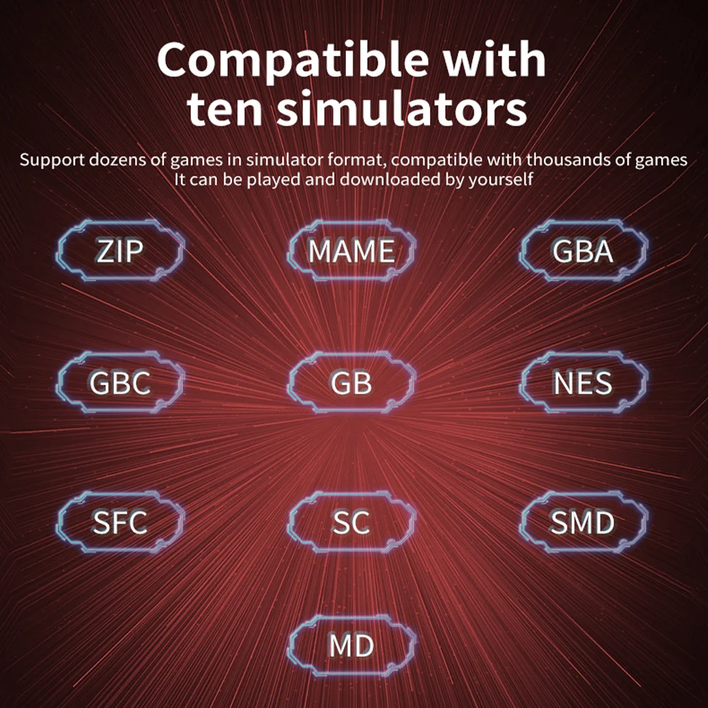 

Ретро портативная игровая консоль 4,3 дюймов IPS экран ТВ Видео игровая консоль 6800 игр Встроенный микрофон Поддержка 10 симуляторов