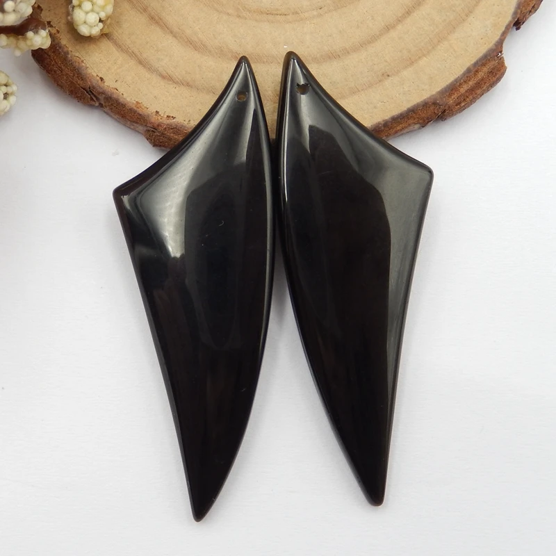 

Природные драгоценные камни обсидиан, ручная лампа, подвески, ювелирные изделия, серьги для изготовления 50x18x14 мм г