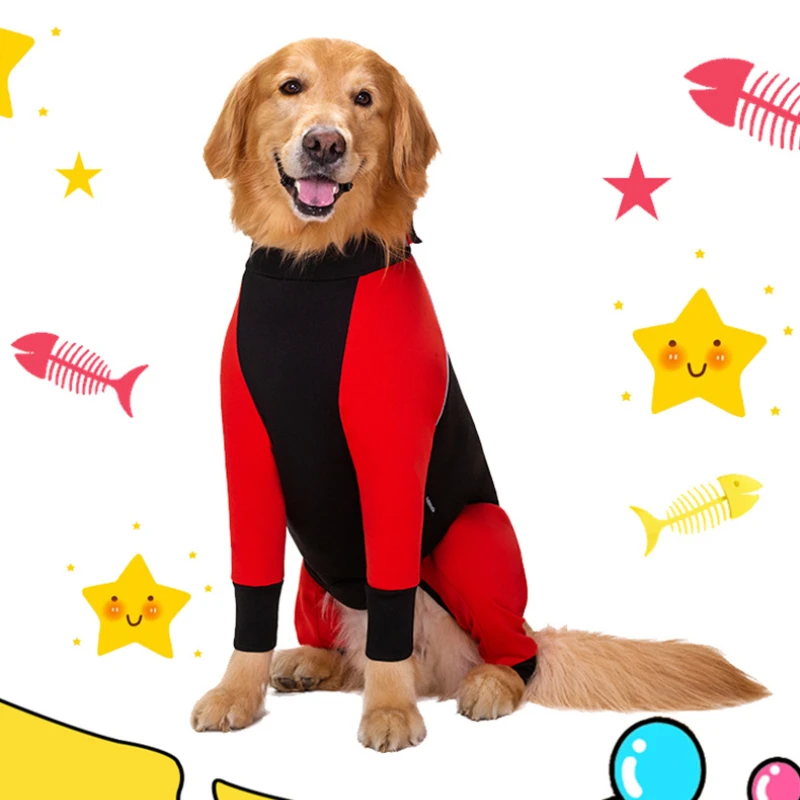 

Large Dog Clothing Autumn And Winter Golden Coat In A Large dog Pet Waterproof four-legged Clothing