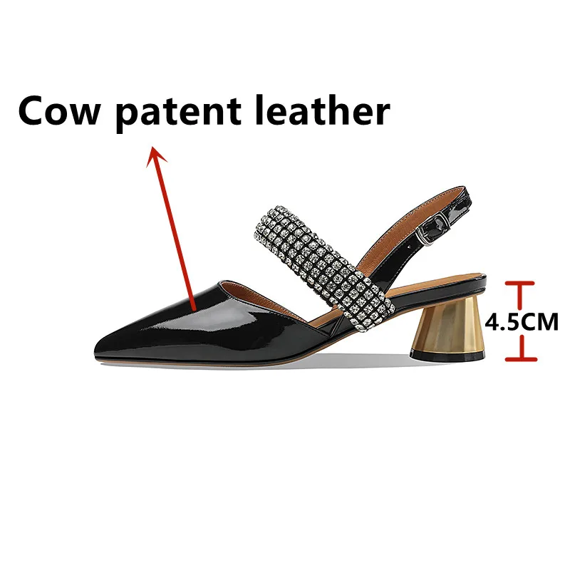 Женские босоножки с острым носком FEDONAS вечерние туфли из натуральной кожи на