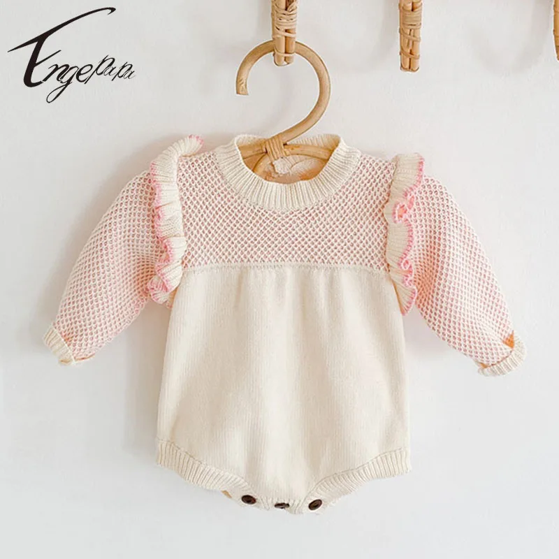 

Комбинезон детский вязаный с длинным рукавом, на весну/осень