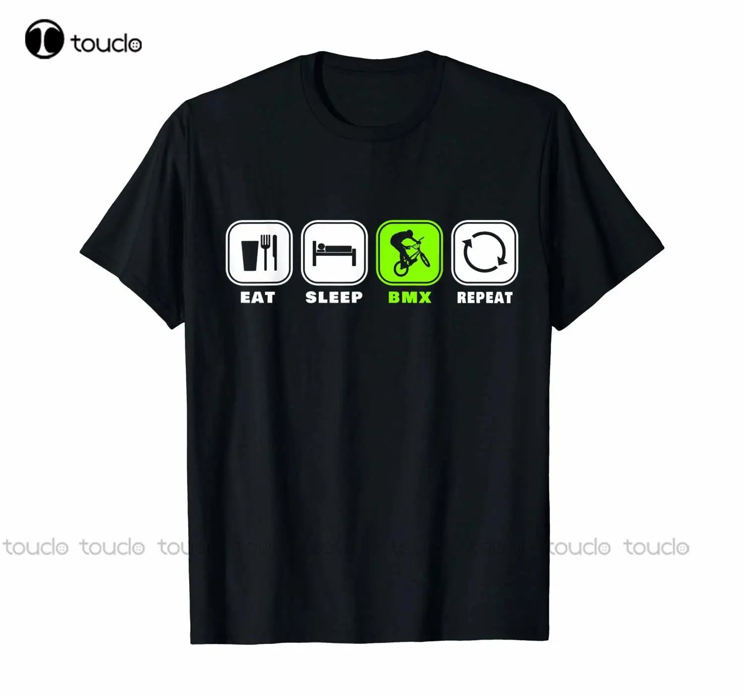 

Eat Sleep Bmx Repeat T-Shirt Bicycle Funny Motocross Gift hiking shirts women
