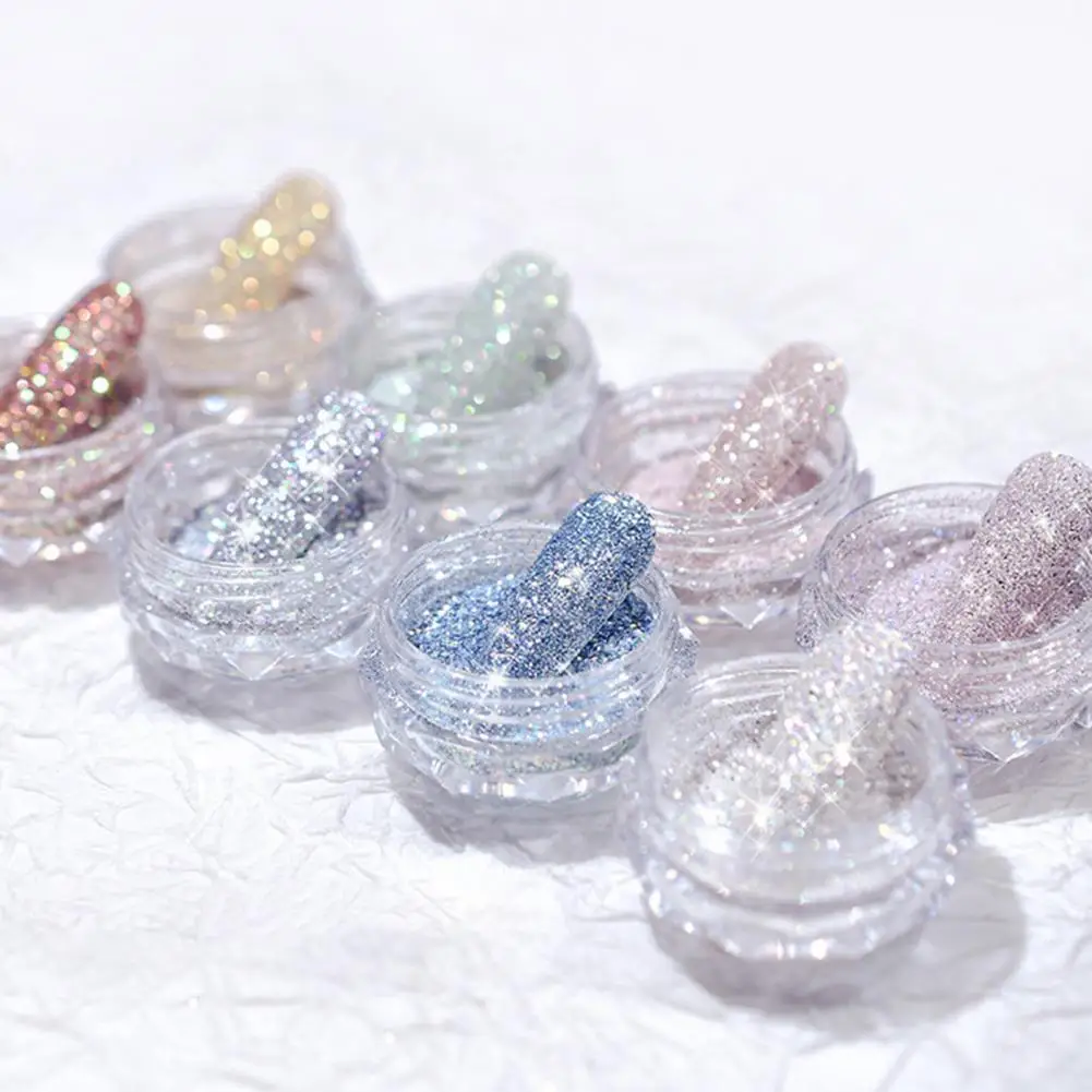 Nail Glitter Beautiful Iridescent Shiny Nail Art Powder Healthy Easy to Apply Nail Art Powder