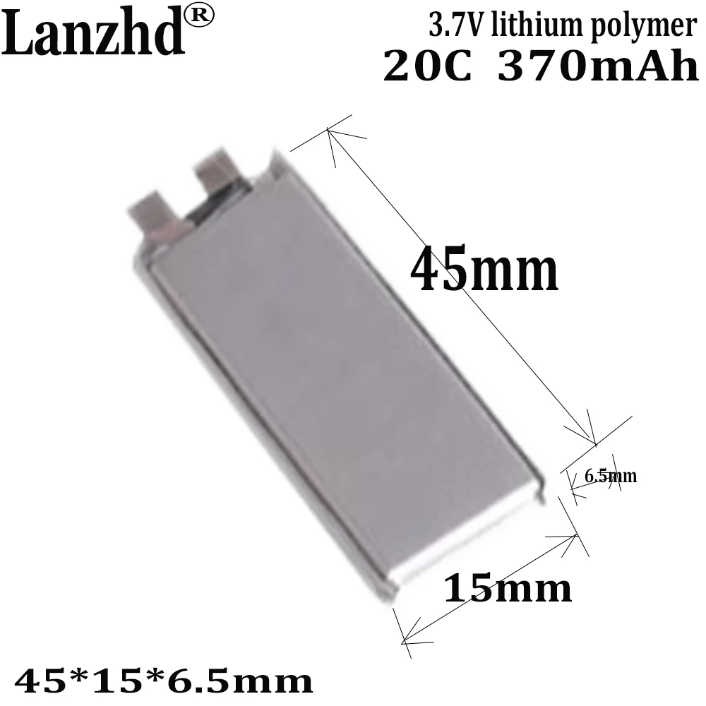 Литий-полимерный аккумулятор 3,7 в 370 мАч 20c для дистанционного управления вертолетом/самолетами, литий-полимерный аккумулятор 3,7 в для Дронов 651545