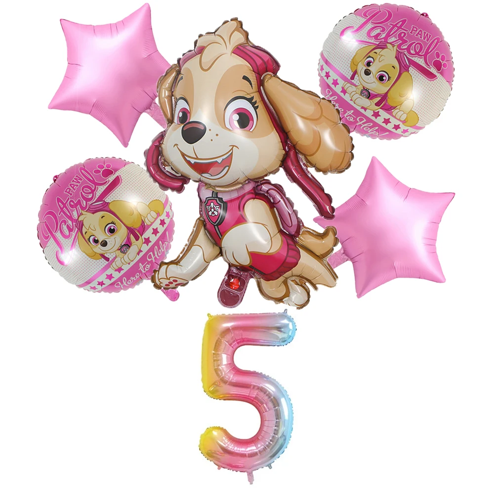 

6 шт., фольгированные шары «Щенячий патруль» PAW PATROL