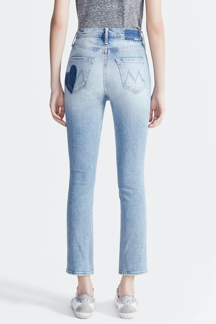 

Love print women jeans slim casual wild fashion lady jeans