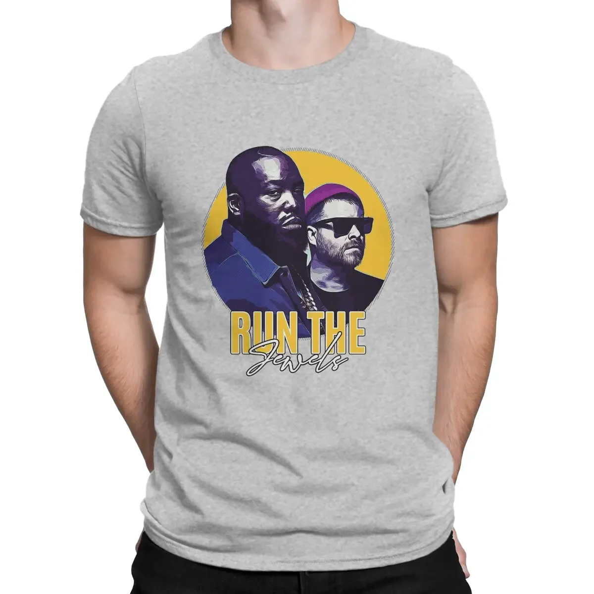 Футболка Cheavyweight в уличном стиле с рисунком аниме Run The Jewels Band Уникальные футболки