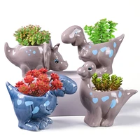ceramic animal flower pot cartoon dinosaur succulent plant flowerpot home bonsai decoration crafts pottery decorative planters
