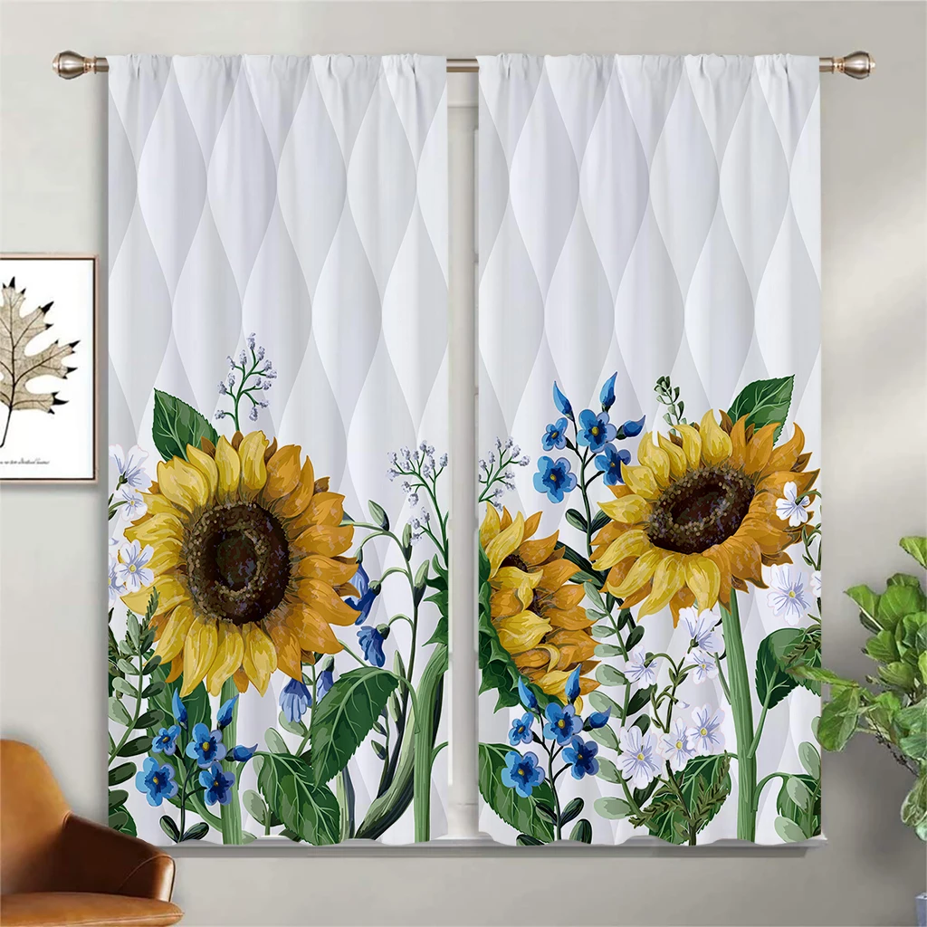 2 шт. Подсолнух спальня гостиная кухня полузатемняющий стержень карманные