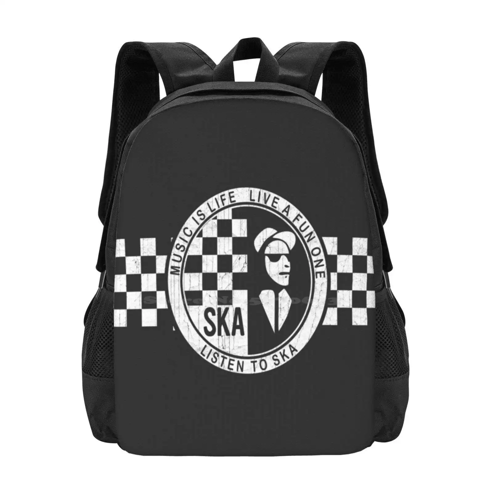 Рюкзак для студентов-подростков Ska Is Life дизайнерские сумки с узором 2 тона
