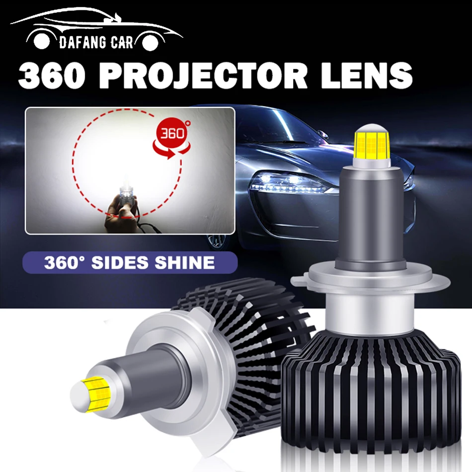 Автомобильная лампа с освещением на 360 ° 120 Вт высокая мощность H1 H3 H7 H8 H9 H11 Φ 9005 HB3