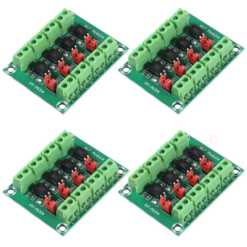 4 шт., 4-канальный оптрон PC817, 4-канальная изоляционная плата, преобразователь напряжения, адаптер 3,6-30 в, фотоэлектрический изолированный модуль драйвера