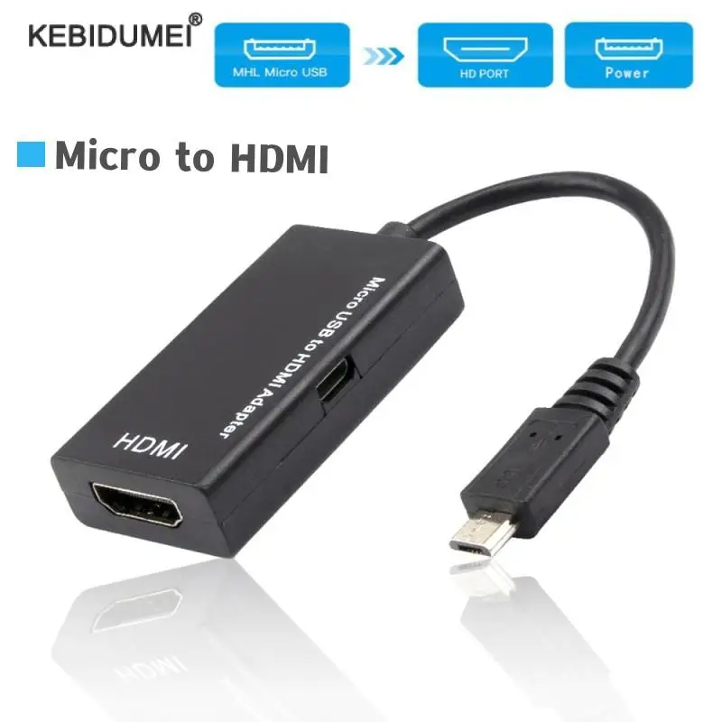 

Micro USB To HDMI Adapter 1080P HD Audio Video Cable Male Female HDTV Converter Adapters for HUAWEI Samsung TV PC Laptop