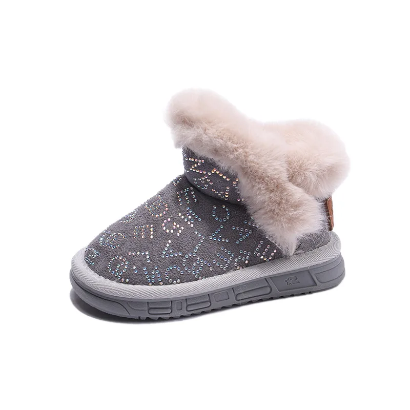 

Winter Children‘s Shoes for Toddlers Girls and Boys Boots Kids Warm Fur Shoes 2-6y Flats Baby Booties
